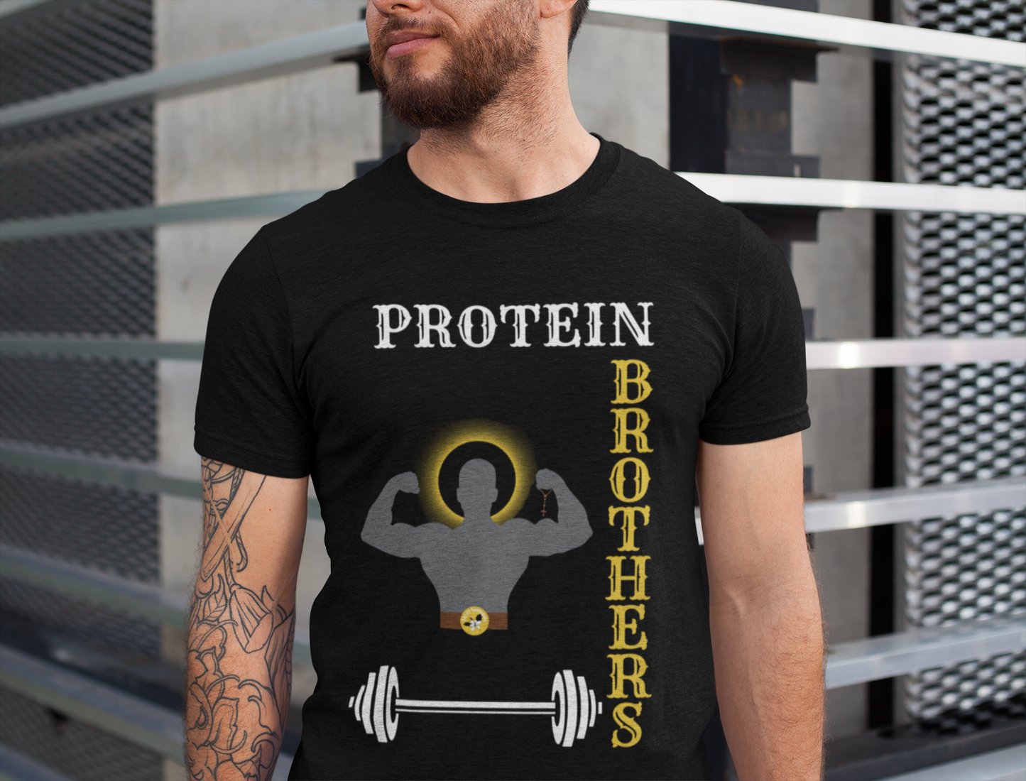 Protein Brothers T-Shirt - Faith and Strength Combine